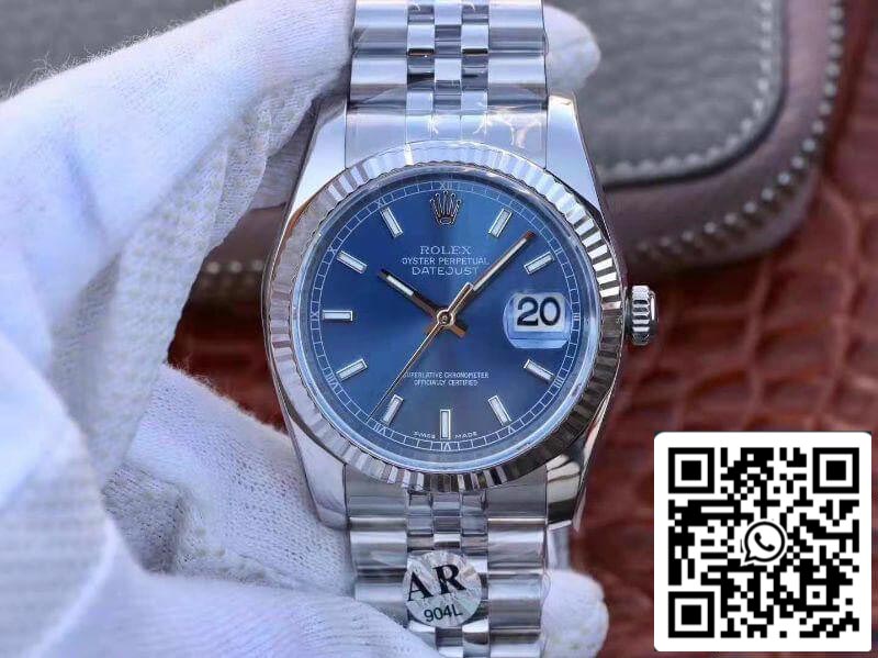 Rolex Datejust 36mm M126334-0002 AR 팩토리 1:1 Best 에디션 Swiss ETA3135 블루 다이얼
