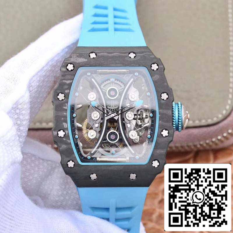 Richard Mille RM53-01 1:1 Best 에디션 JB 팩토리 블랙 Carbon Swiss 투르비용 Movement