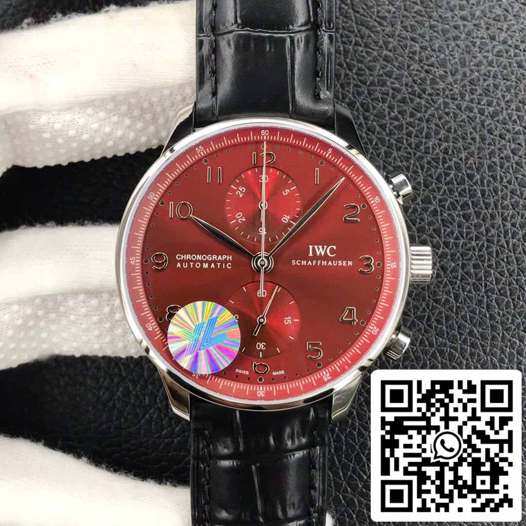IWC Portugieser 크로노그래프 IW371616 1:1 Best 에디션 YL 팩토리 Burgundy Red Dial