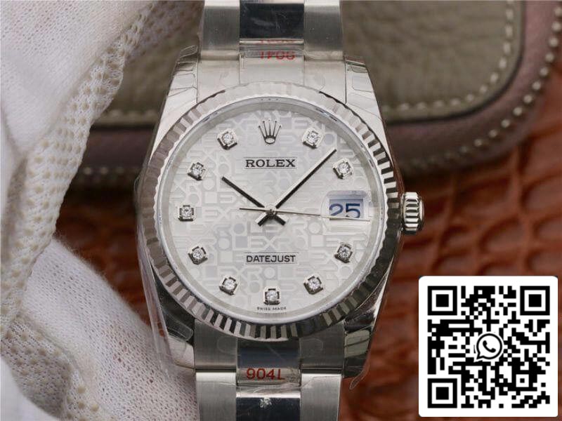 Rolex Datejust 36 116234 AR 팩토리 1:1 Best 에디션 Swiss ETA2836-2 Silver Computer Dial