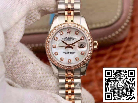 Rolex Lady Datejust 28MM 1:1 Best 에디션 Swiss Original Imported NH05 Movement 화이트 Enamel Dial