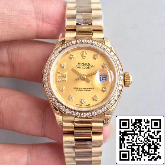 Rolex Lady Datejust 28mm 279138RBR 1:1 Best 에디션 Swiss ETA2824 Gold Wrapped