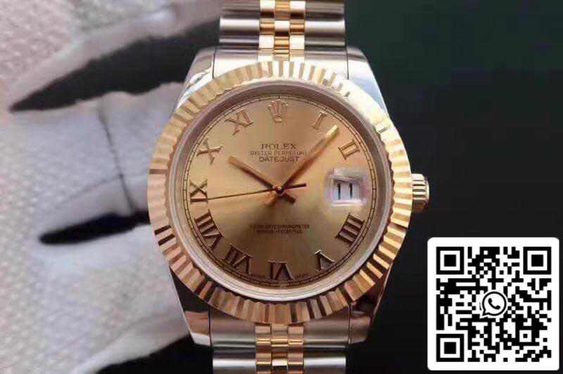 롤렉스 데이트저스트 41 126333-007 1:1 Best 에디션 Swiss ETA2836-2 Gold Wrapped Two Tone 스테인리스 스틸 브레이슬릿