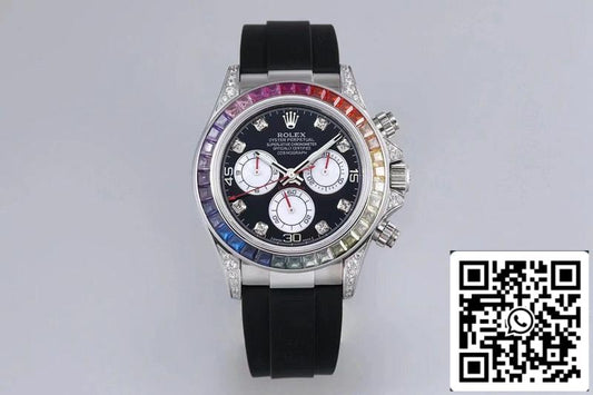 Rolex Daytona 116599RBOW 1:1 Best 에디션 BL 팩토리 블랙 다이얼 Swiss ETA4130
