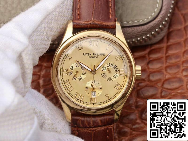 파텍 필립 컴플리케이션 애뉴얼 캘린더 1:1 Best 에디션 Swiss ETA315SQA Gold Dial