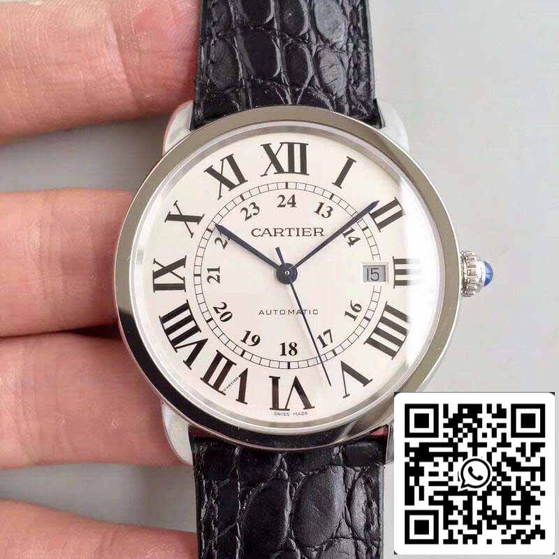 Ronde Solo De 까르띠에 W6701010 ZF 팩토리 Men Watches 1:1 Best 에디션 Swiss ETA9015 화이트 다이얼