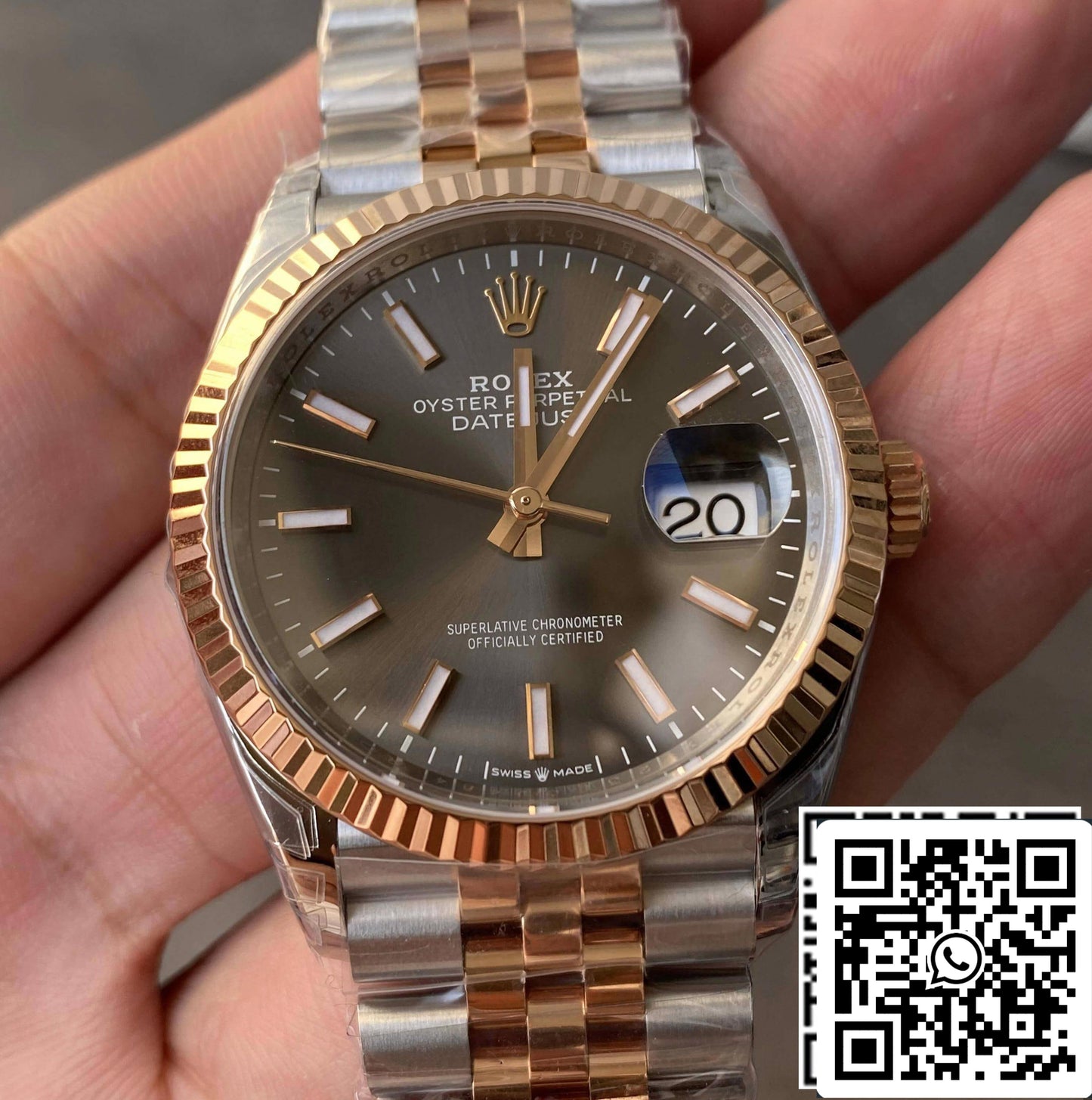 롤렉스 데이트저스트 M126231-0013 36MM 1:1 Best 에디션 VS 팩토리 Gray Dial