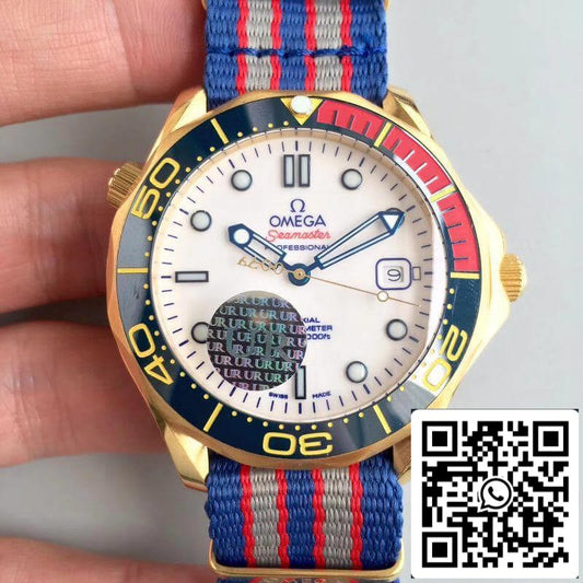 Omega Seamaster Diver 300M 212.62.41.20.04.001 1:1 Best 에디션 Swiss ETA2824 18K 옐로 골드