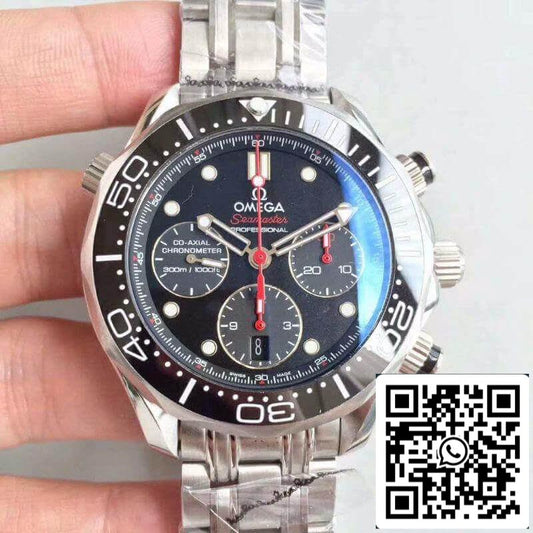 Omega Seamaster Diver 300M 크로노그래프 212.30.44.50.01.001 Механические часы 1:1 Лучшие швейцарские часы ETA7753 블랙 다이얼