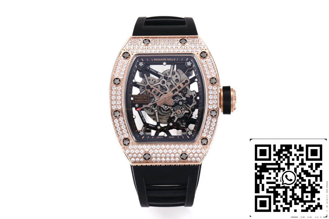 Richard Mille RM035 Americas 1:1 Best 에디션 KV 팩토리 Diamond Case