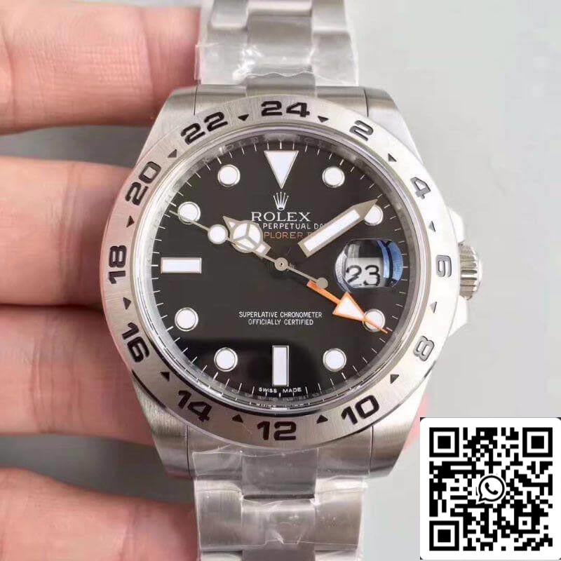 롤렉스 익스플로러 II 216570 Noob 팩토리 V7 Men Watches 1:1 Best 에디션 Swiss ETA3187 블랙 다이얼