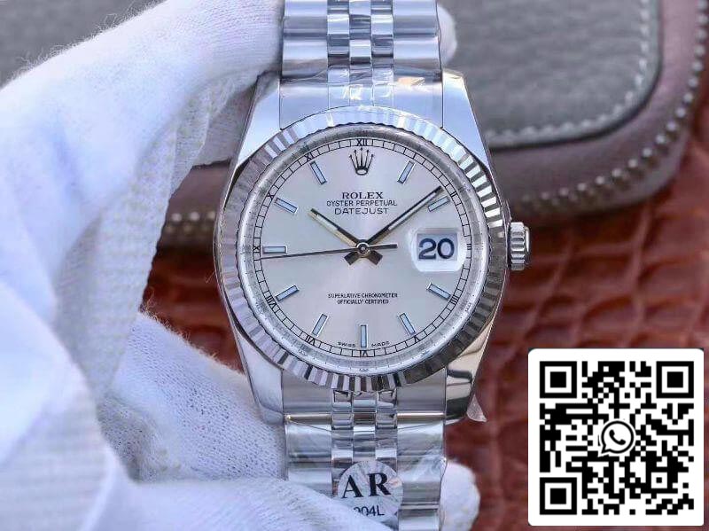 Rolex Datejust II 36 126334 AR 팩토리 1:1 Best 에디션 Swiss ETA3135 Rhodium Dial