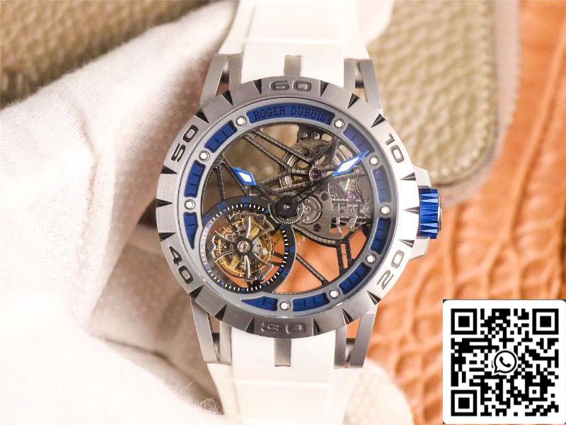 Roger Dubuis Excalibur RDDBEX0622 투르비용 JB 팩토리 1:1 Best 에디션 블루 Hollow Dial Swiss RD505SQ