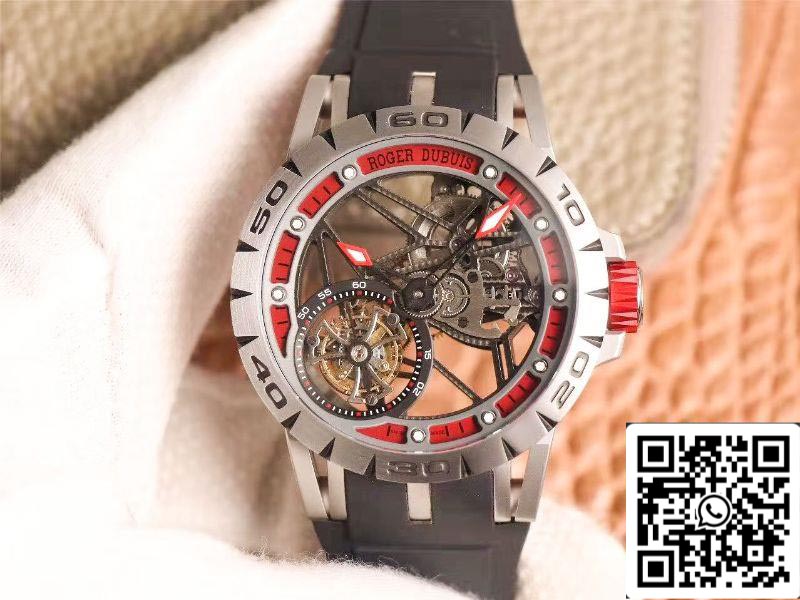 Roger Dubuis Excalibur Spidr (king series) RDDBEX0622 투르비용 JB 팩토리 1:1 Best 에디션 red skeleton dial Swiss RD505SQ