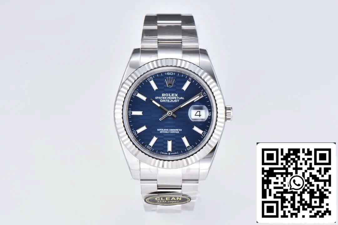 롤렉스 데이트저스트 41MM M126334-0031 1:1 Best 에디션 Clean 팩토리 블루 다이얼 오이스터 Strap