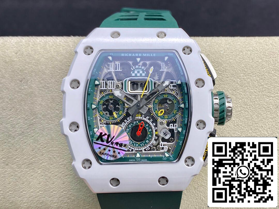 Richard Mille RM011-03 1:1 Best 에디션 KV 팩토리 그린 Strap
