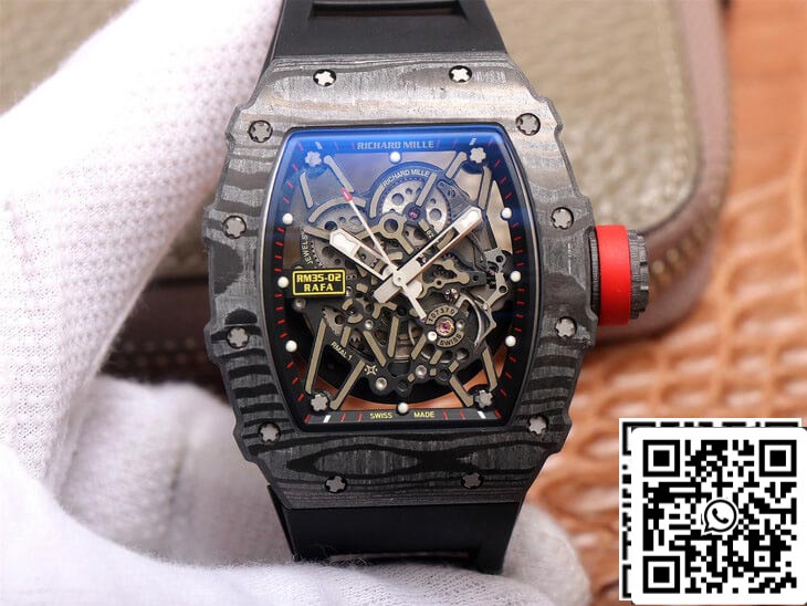 Richard Mille RM35-02 1:1 Best 에디션 ZF 팩토리 Carbon Fiber Case