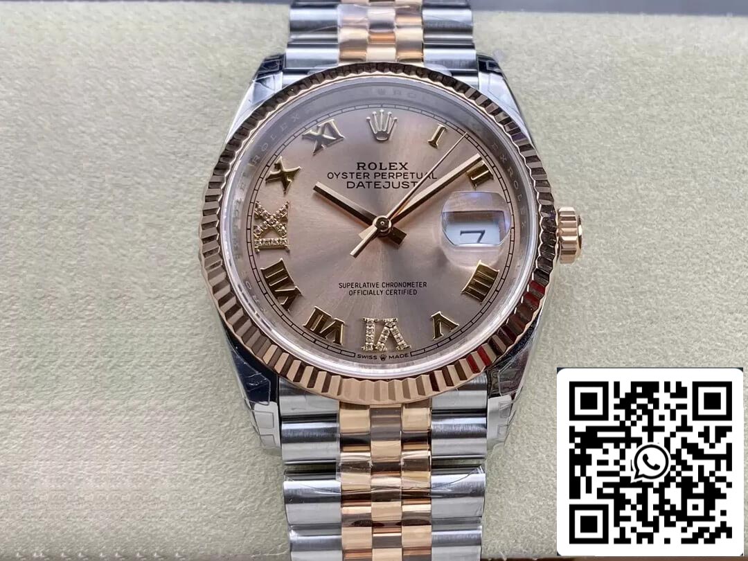 롤렉스 데이트저스트 M126231-0027 36MM 1:1 Best 에디션 VS 팩토리 Gold Dial