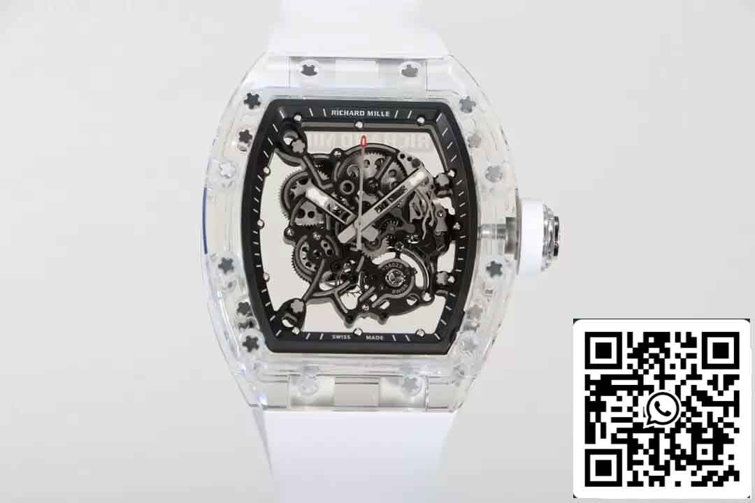 Реплика Richard Mille RM055 Best 1:1 에디션 RM 팩토리 화이트 Ремень