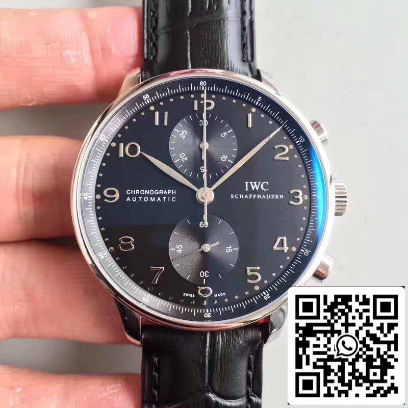 IWC Portuguese 크로노그래프 IW371447 ZF 팩토리 1:1 Best 에디션 Swiss ETA79350 블랙 다이얼