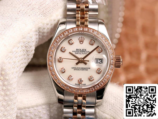 Rolex Datejust 28MM 1:1 Best 에디션 BP 팩토리 Diamond-set 화이트 다이얼