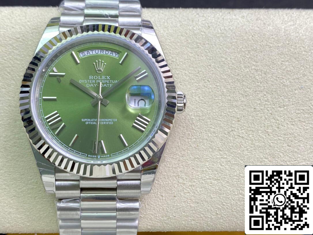 롤렉스 Day Date M228239-0033 1:1 Best 에디션 EW 팩토리 Olive 그린 다이얼
