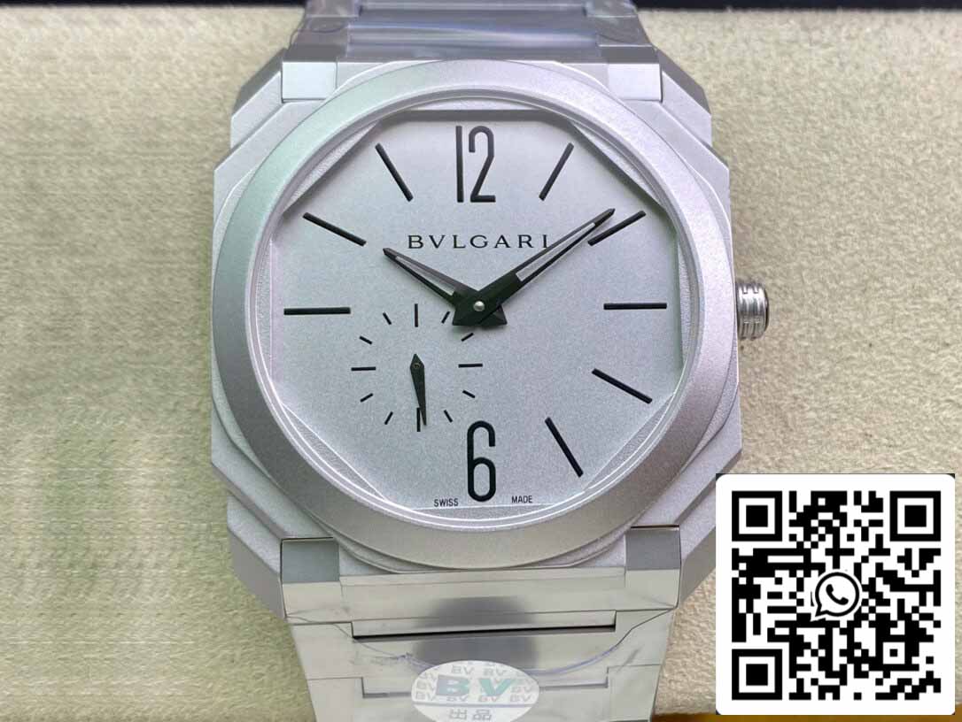Bvlgari Octo Finissimo 103011 40MM 1:1 Best 에디션 BV 팩토리 Silver Dial