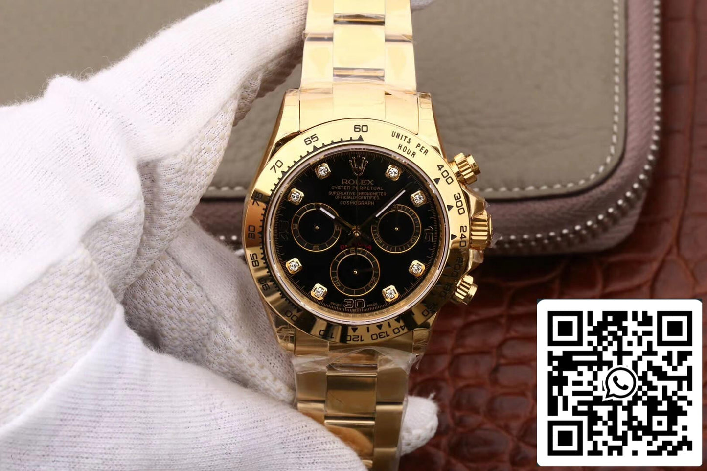 롤렉스 데이토나 Cosmograph M116508-0008 1:1 Best 에디션 JH 팩토리 옐로 골드 Diamonds Dial