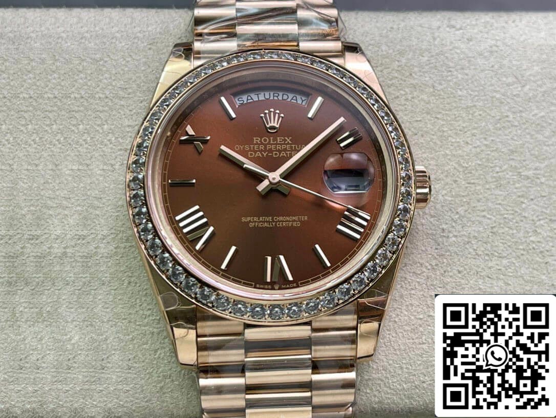 롤렉스 Day Date M228345RBR-0009 1:1 Best 에디션 EW 팩토리 브라운 다이얼