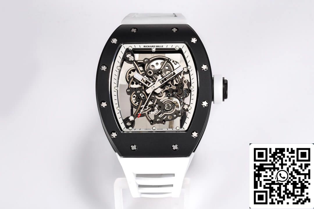 Richard Mille RM-055 1:1 Best 에디션 BBR 팩토리 러버 스트랩