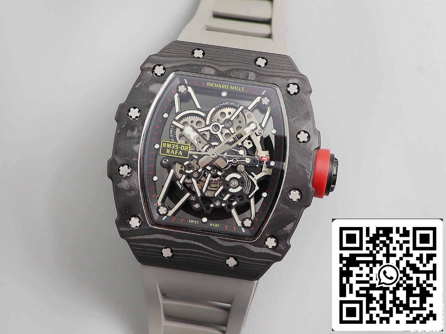 Richard Mille RM035 1:1 Best 에디션 KV 팩토리 V3 블랙 Carbon Fiber Case