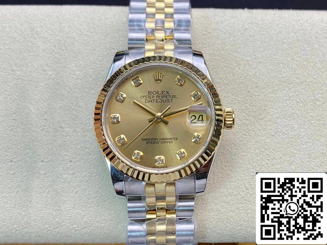 롤렉스 데이트저스트 M278273-0026 31MM 1:1 Best 에디션 EW 팩토리 Champagne Dial