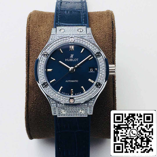 Hublot Classic Fusion 38MM 1:1 Best 에디션 HB 팩토리 Diamond 블루 다이얼