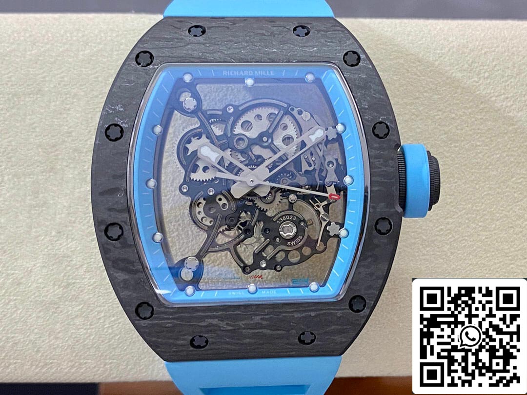 Richard Mille RM-055 1:1 Best 에디션 BBR 팩토리 블루 Strap