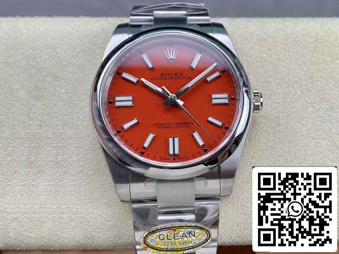 롤렉스 오이스터 Perpetual M124300-0007 41MM 1:1 Best 에디션 Clean 팩토리 Coral Red Dial