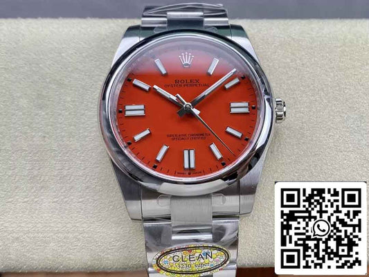롤렉스 오이스터 Perpetual M124300-0007 41MM 1:1 Best Clean 팩토리 Coral Red Dial