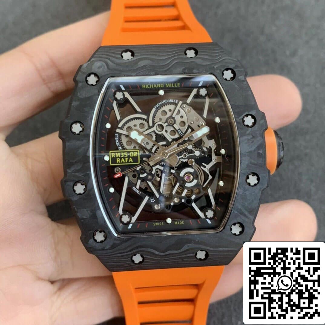 Richard Mille RM35-02 1:1 Best 에디션 KV 팩토리 V3 Orange Strap