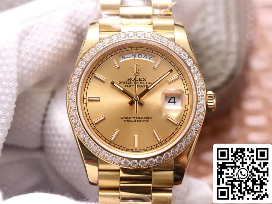 롤렉스 Day Date M228348RBR-0008 1:1 Best 에디션 EW 팩토리 18ct 옐로 골드