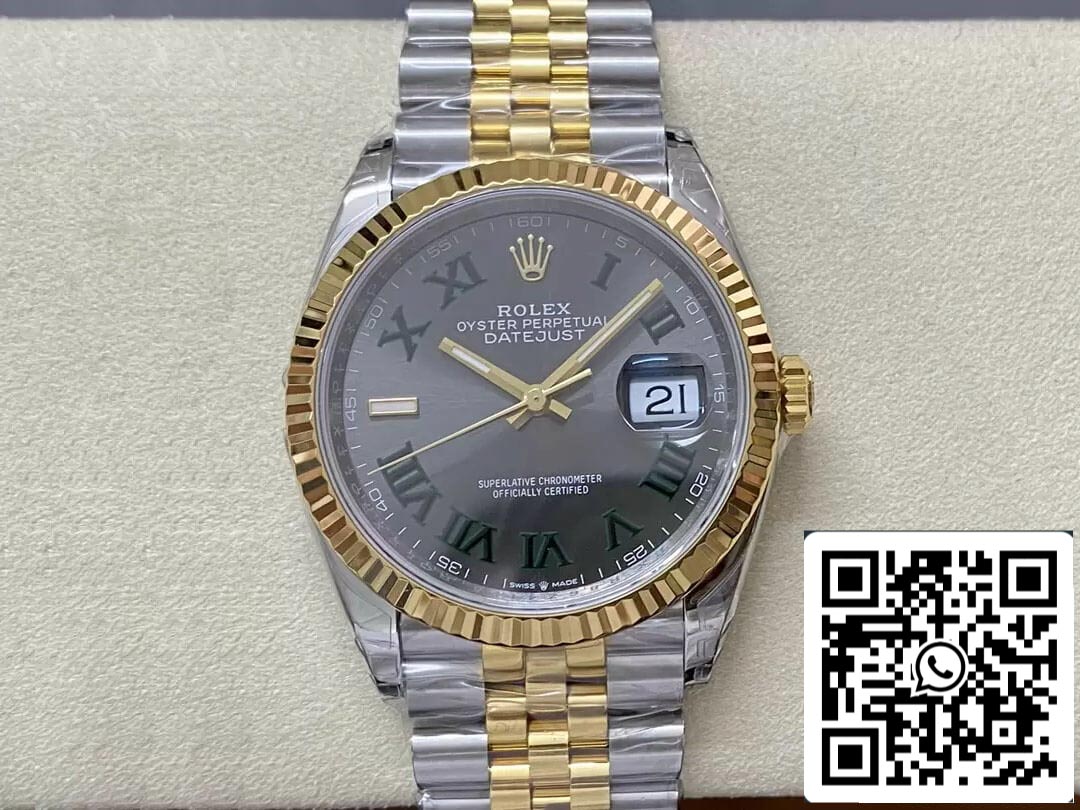 롤렉스 데이트저스트 M126233-0035 36MM 1:1 Best 에디션 VS 팩토리 Wimbledon Dial