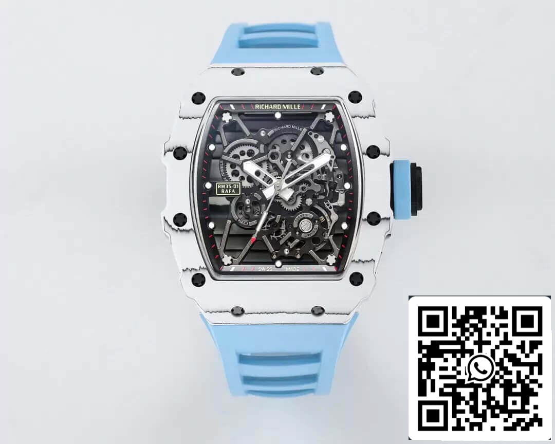 Richard Mille RM35-01 1:1 Best 에디션 BBR 팩토리 블루 Strap
