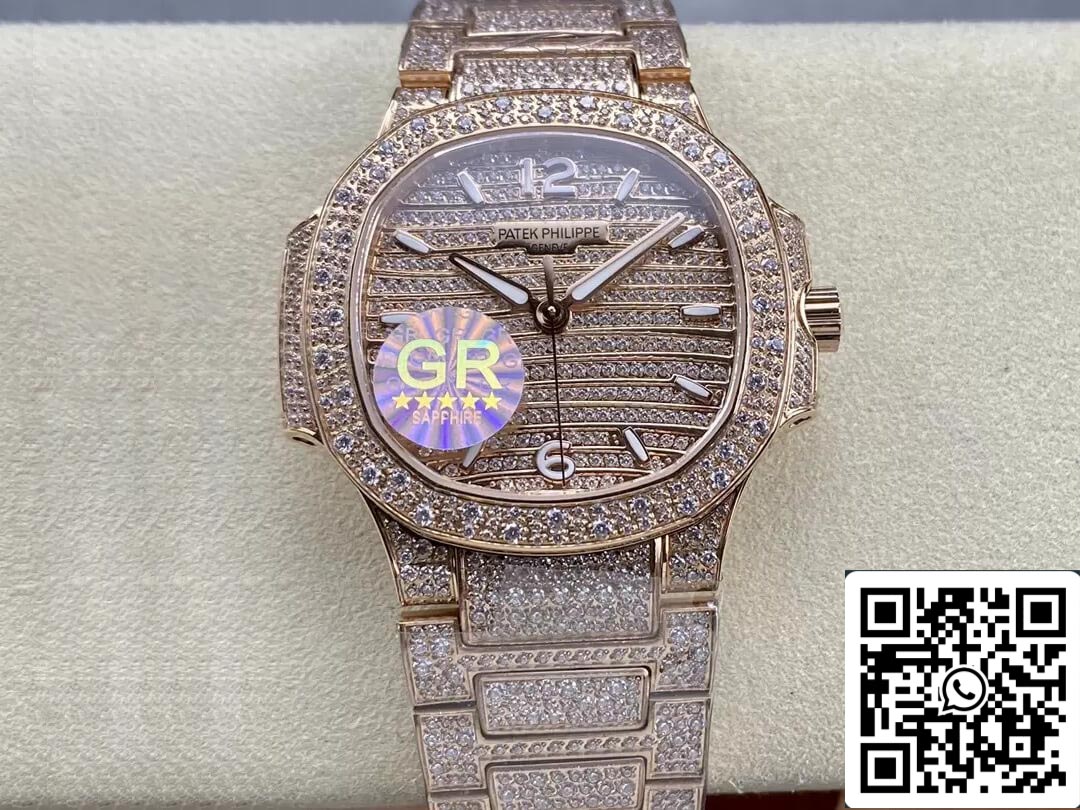 파텍 필립 아쿠아넛 7118/1450R-001 1:1 Best 에디션 GR 팩토리 Gold Diamond Dial