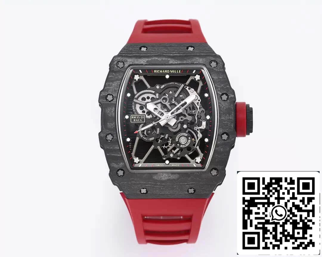 Richard Mille RM35-01 1:1 Best 에디션 BBR 팩토리 러버 스트랩