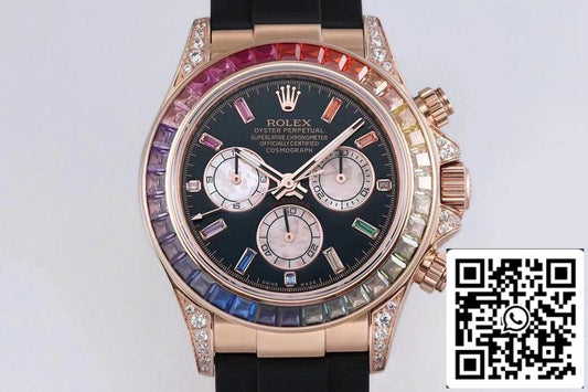 Rolex Daytona 116595RBOW 1:1 Best 에디션 BL 팩토리 로즈 골드 Swiss ETA4130