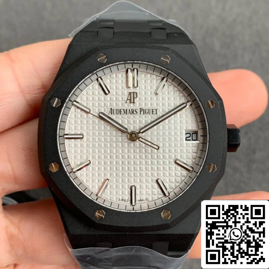 Audemars Piguet Royal Oak 15500 DLC Carbon Best Edition ZF Factory White Dial EU Watch Store