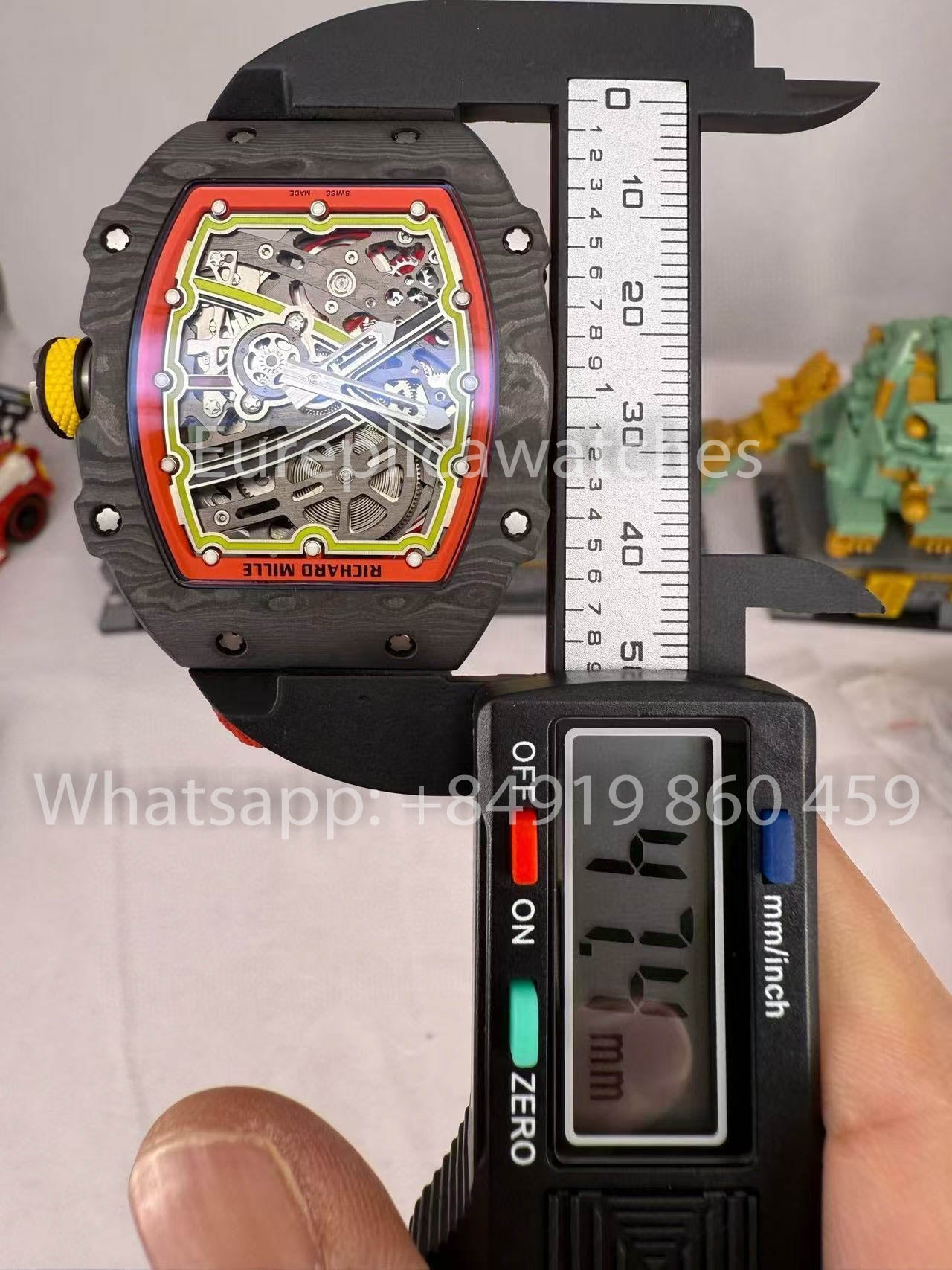 Реплика Richard Mille RM67-02 Alexander Zverev Carbon NTPT 1:1 Лучший клон V5 Новая версия
