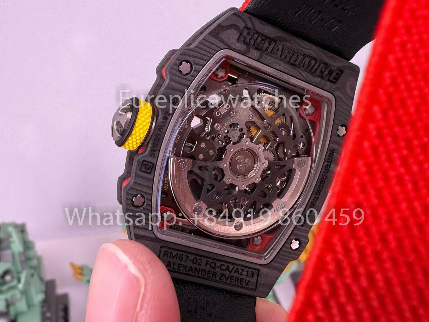 Реплика Richard Mille RM67-02 Alexander Zverev Carbon NTPT 1:1 Лучший клон V5 Новая версия