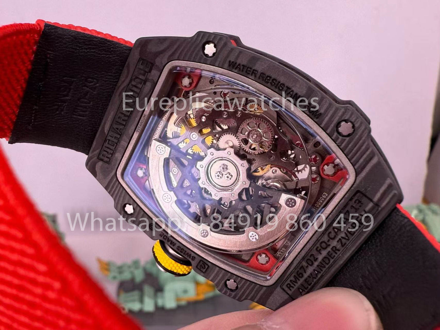 Реплика Richard Mille RM67-02 Alexander Zverev Carbon NTPT 1:1 Лучший клон V5 Новая версия