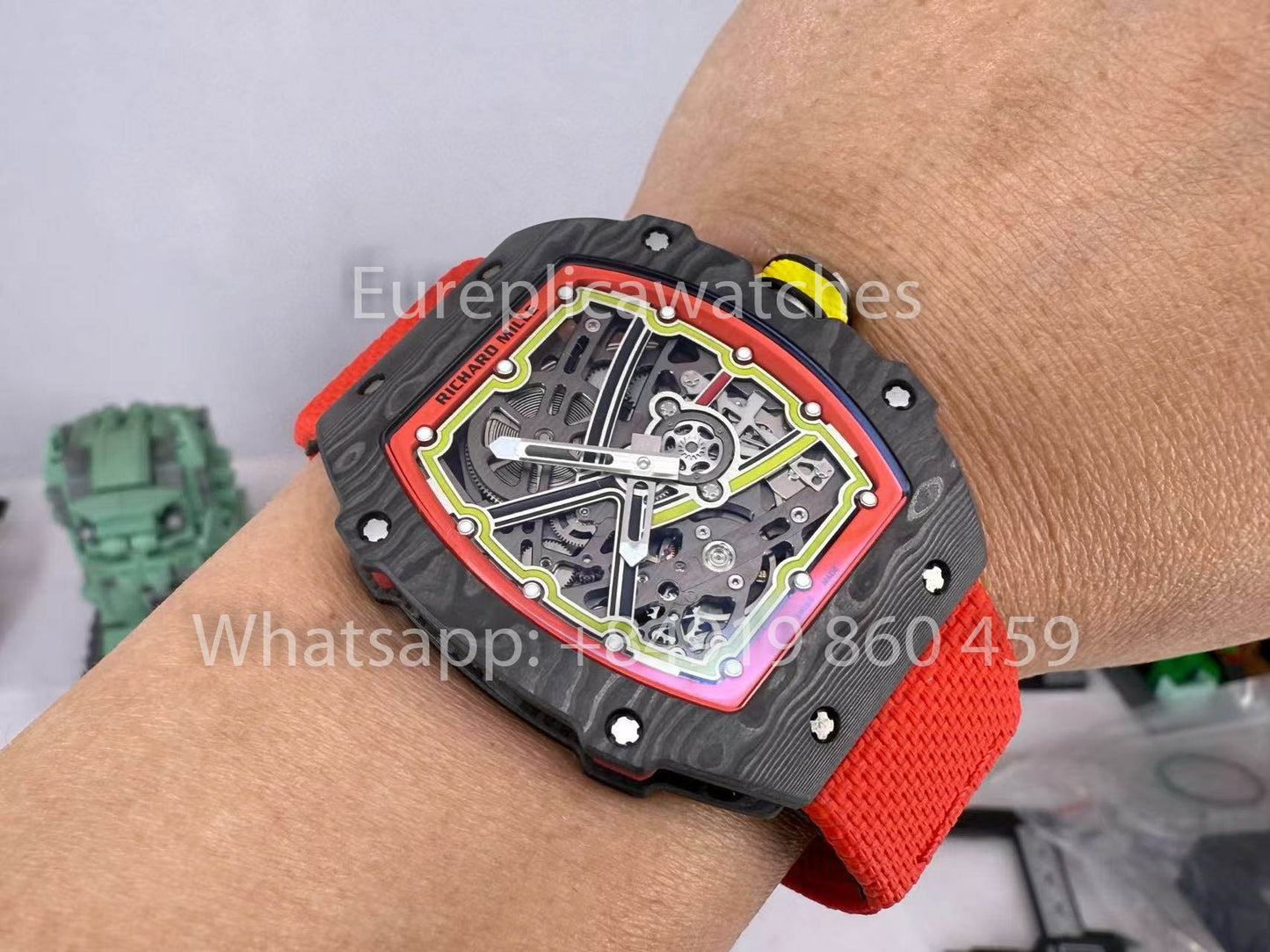 Реплика Richard Mille RM67-02 Alexander Zverev Carbon NTPT 1:1 Лучший клон V5 Новая версия