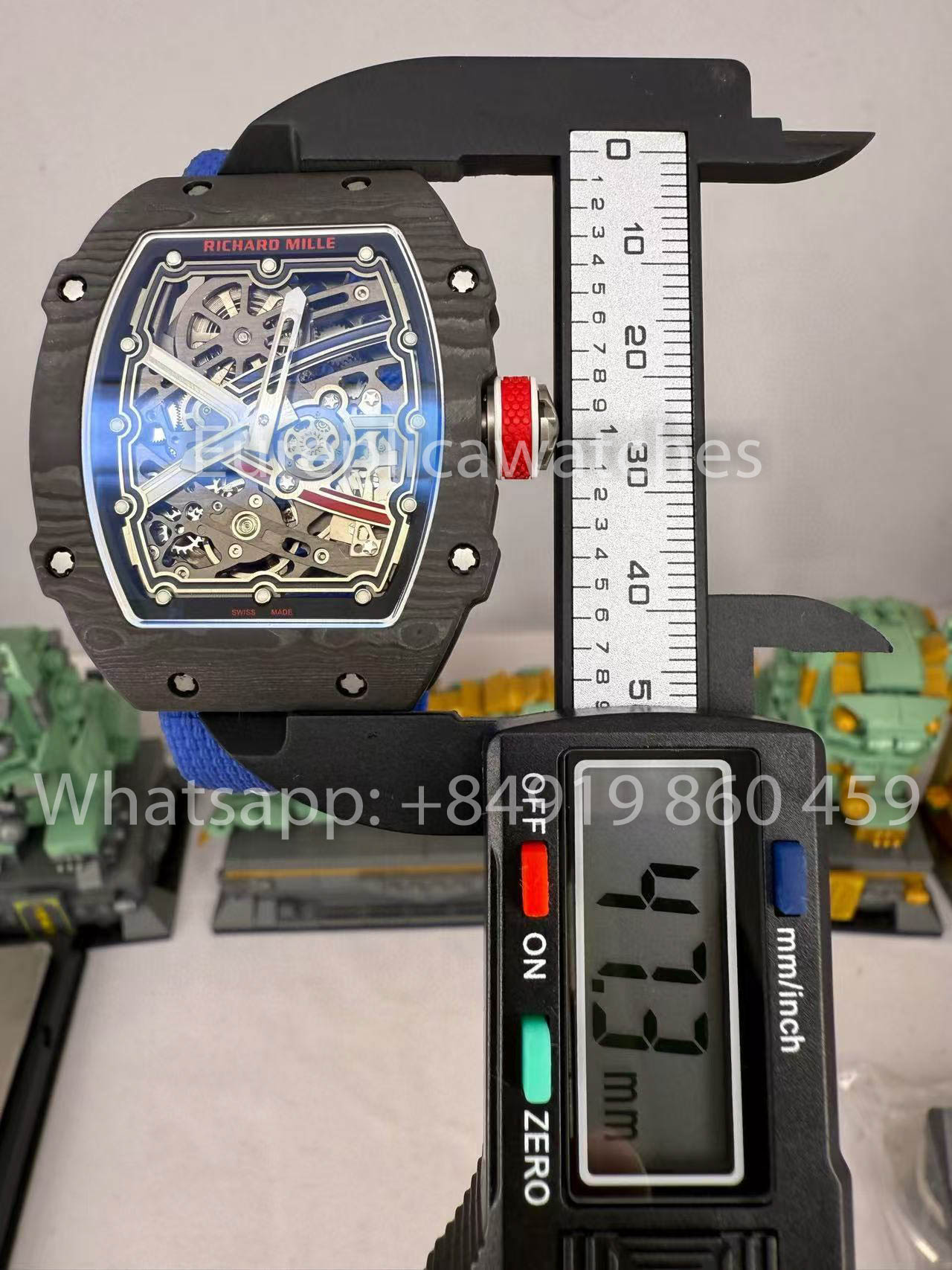 Реплика Richard Mille RM67-02 Sebastien Ogier Carbon NTPT 1:1 Лучший клон V5 Новая версия