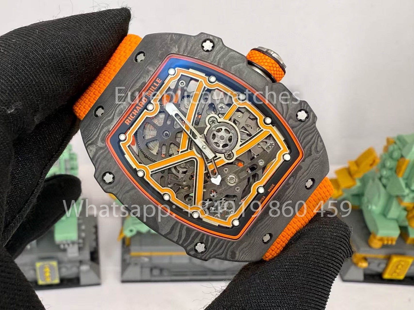 Реплика Richard Mille RM67-02 McLaren Carbon NTPT 1:1 Лучший клон V5 Новейшая версия